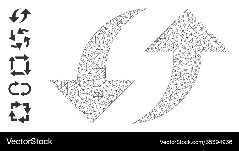 Web network exchange arrows icon with simple Web network exchange arrows icon with simple vector image