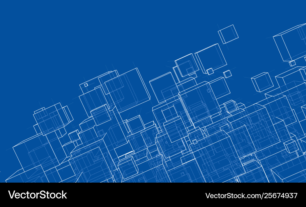 Abstract boxes background vector image