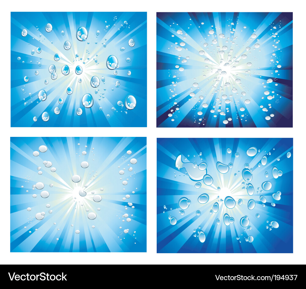 Abstract Light Burst with Bubbles Vector Image