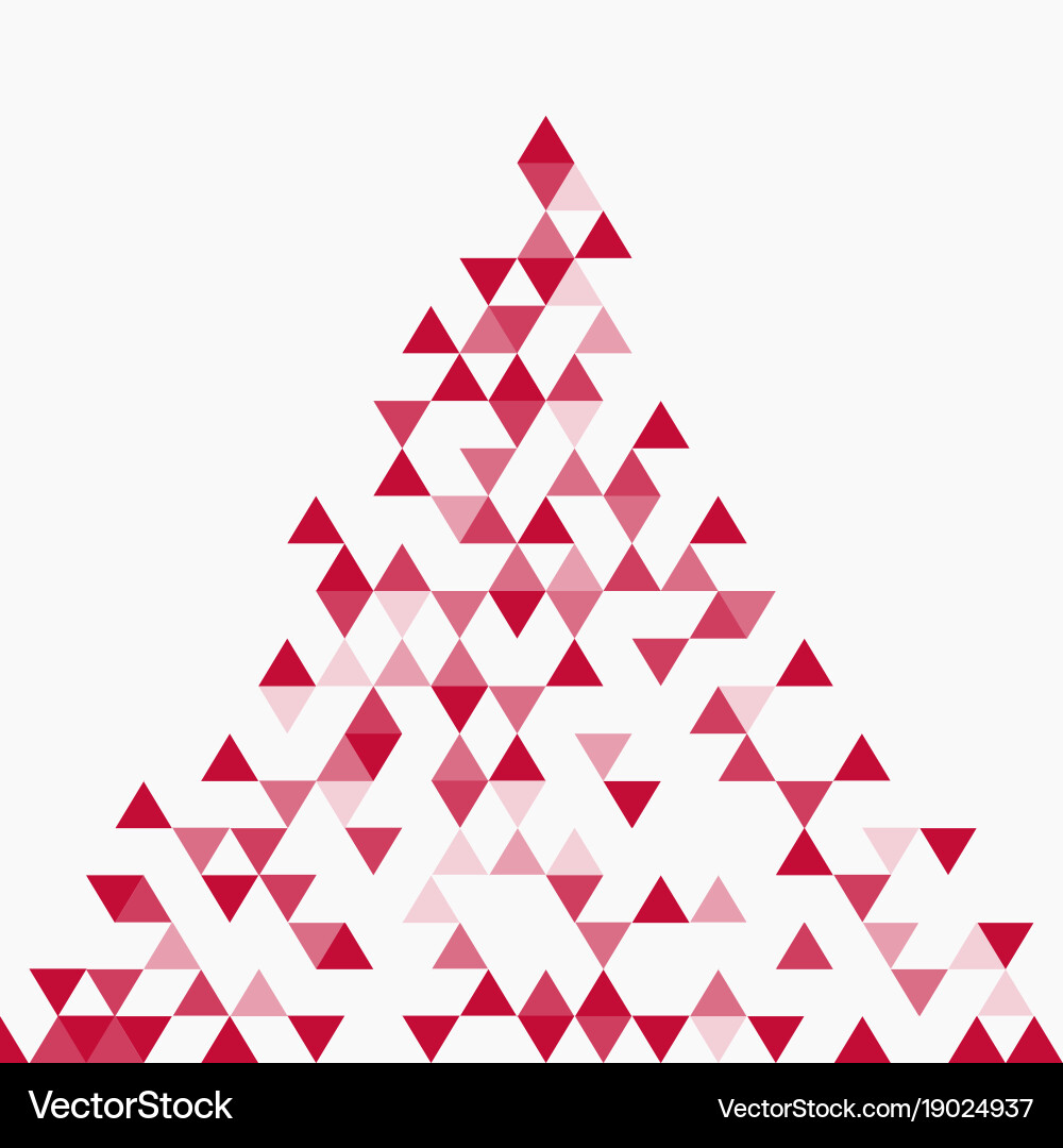 Abstract triangle red background Vector Image