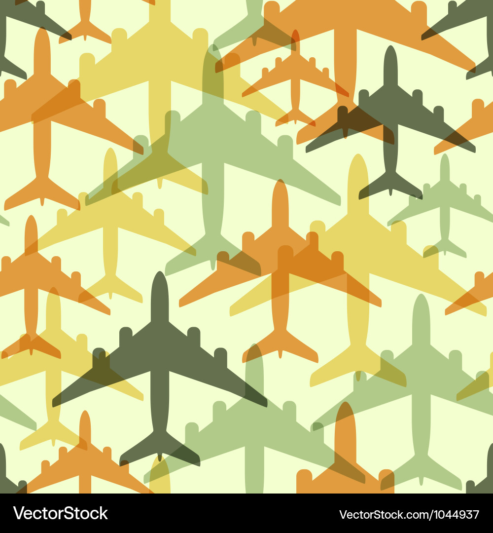 Airplane Seamless Pattern vector image