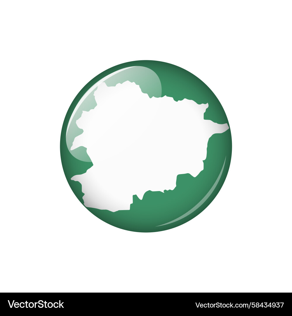 Andorra Circle Map Button Vector Image