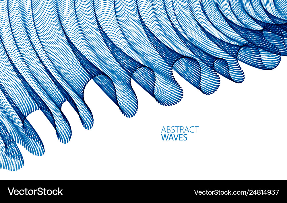 Array particles flowing dynamic wave Array particles flowing dynamic wave Vector Image