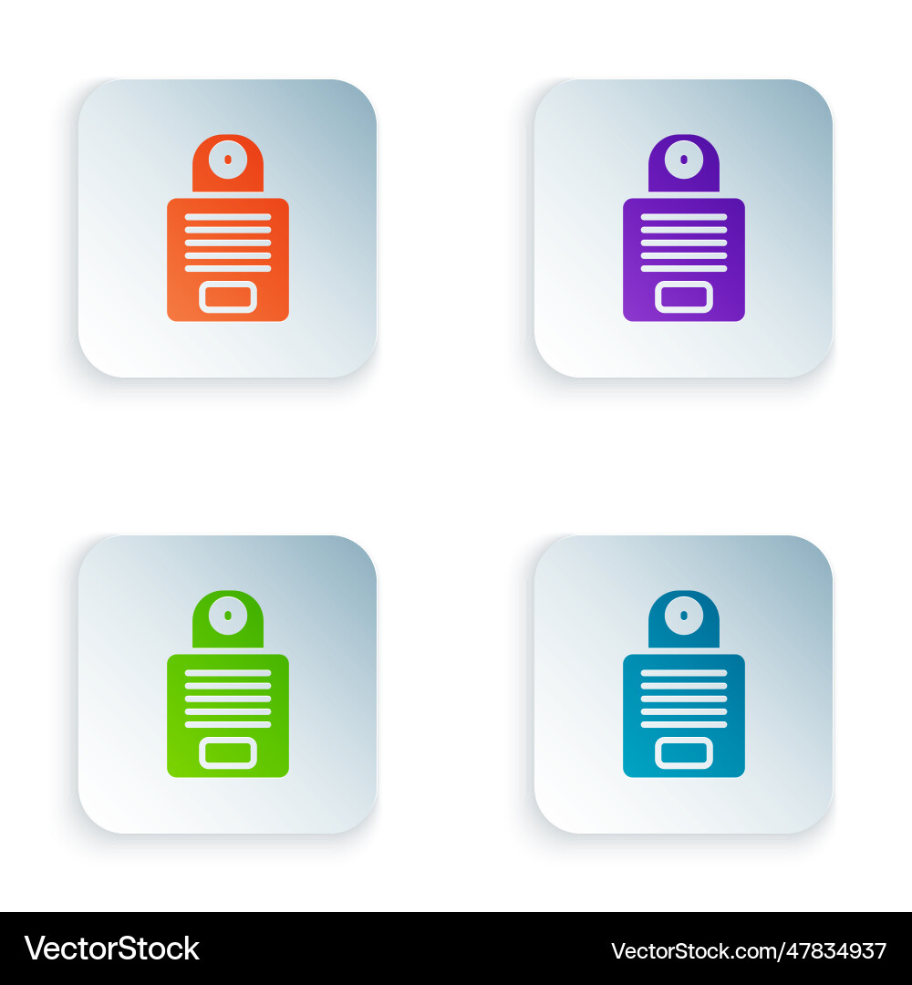Color intercom icon isolated on white background Color intercom icon isolated on white background Vector Image
