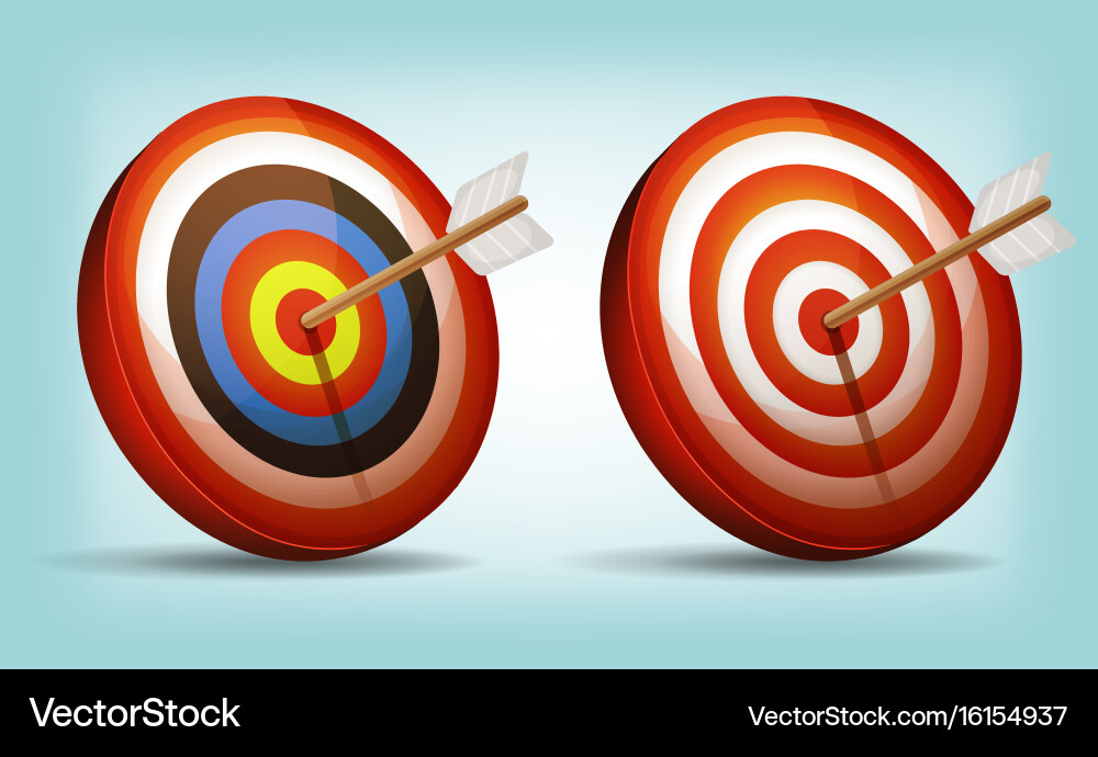 Dart Targets with Arrow vector image