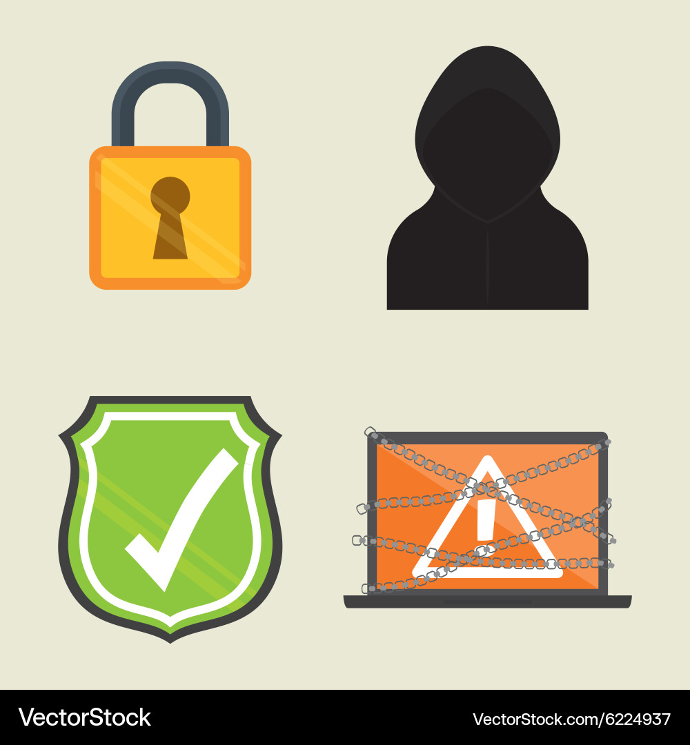 Digital fraud and hacking design Vector Image