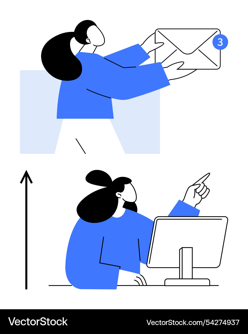 Efficient workplace communication and task Efficient workplace communication and task vector image