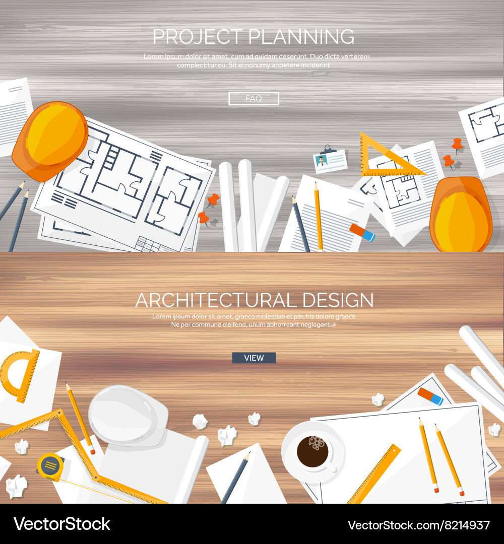 Engineering and architecture vector image