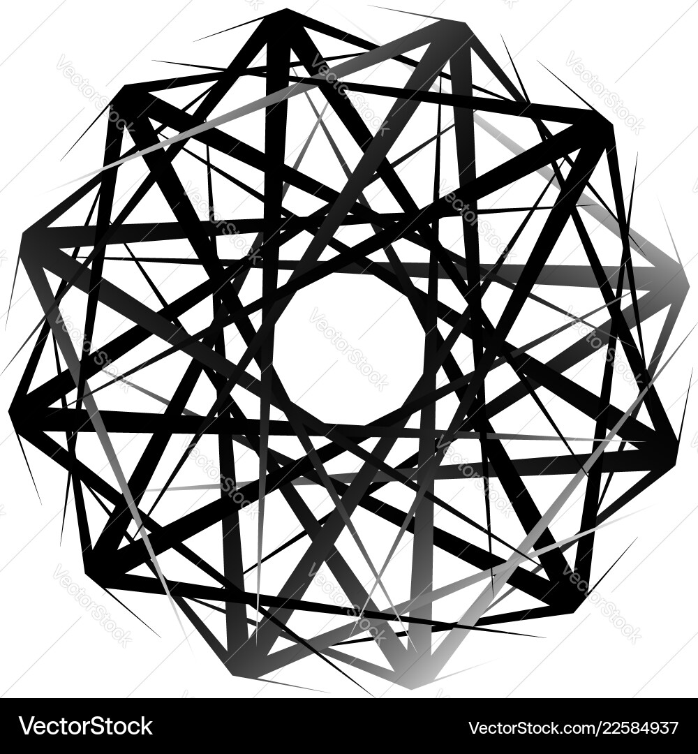 Geometric rotating form editable Vector Image