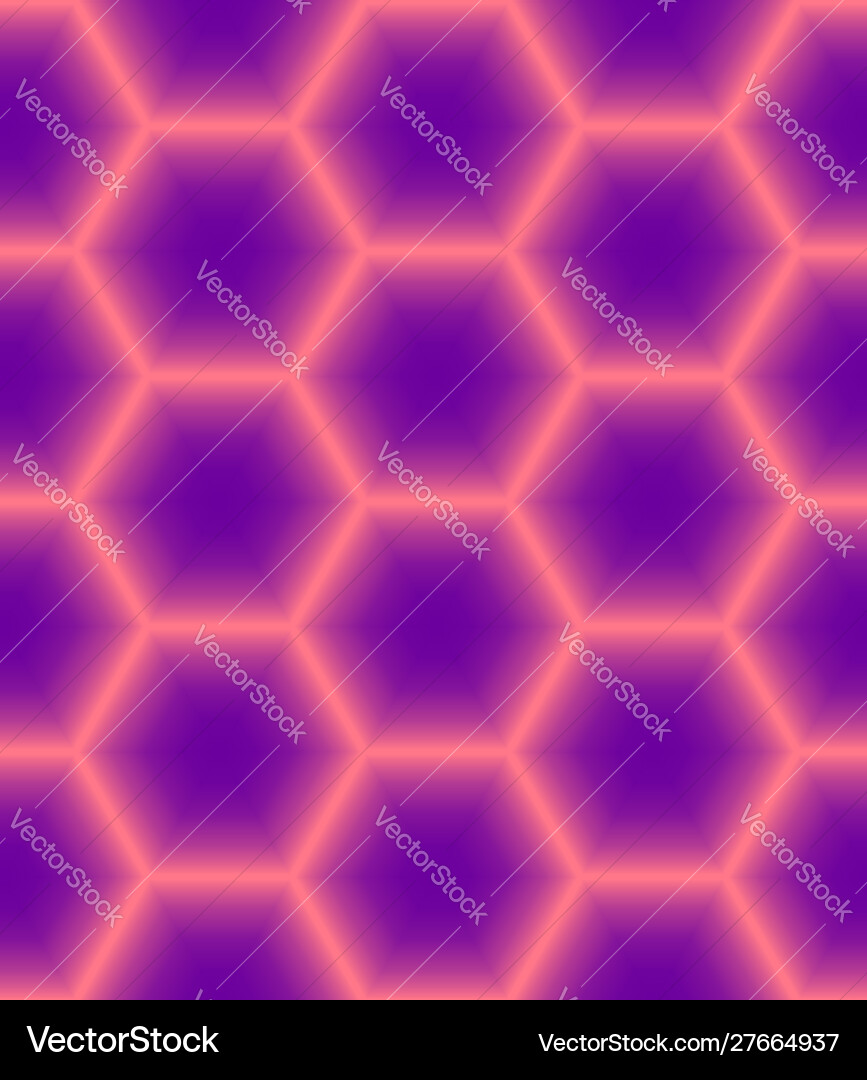 Honycomb gradient seamless pattern vector image