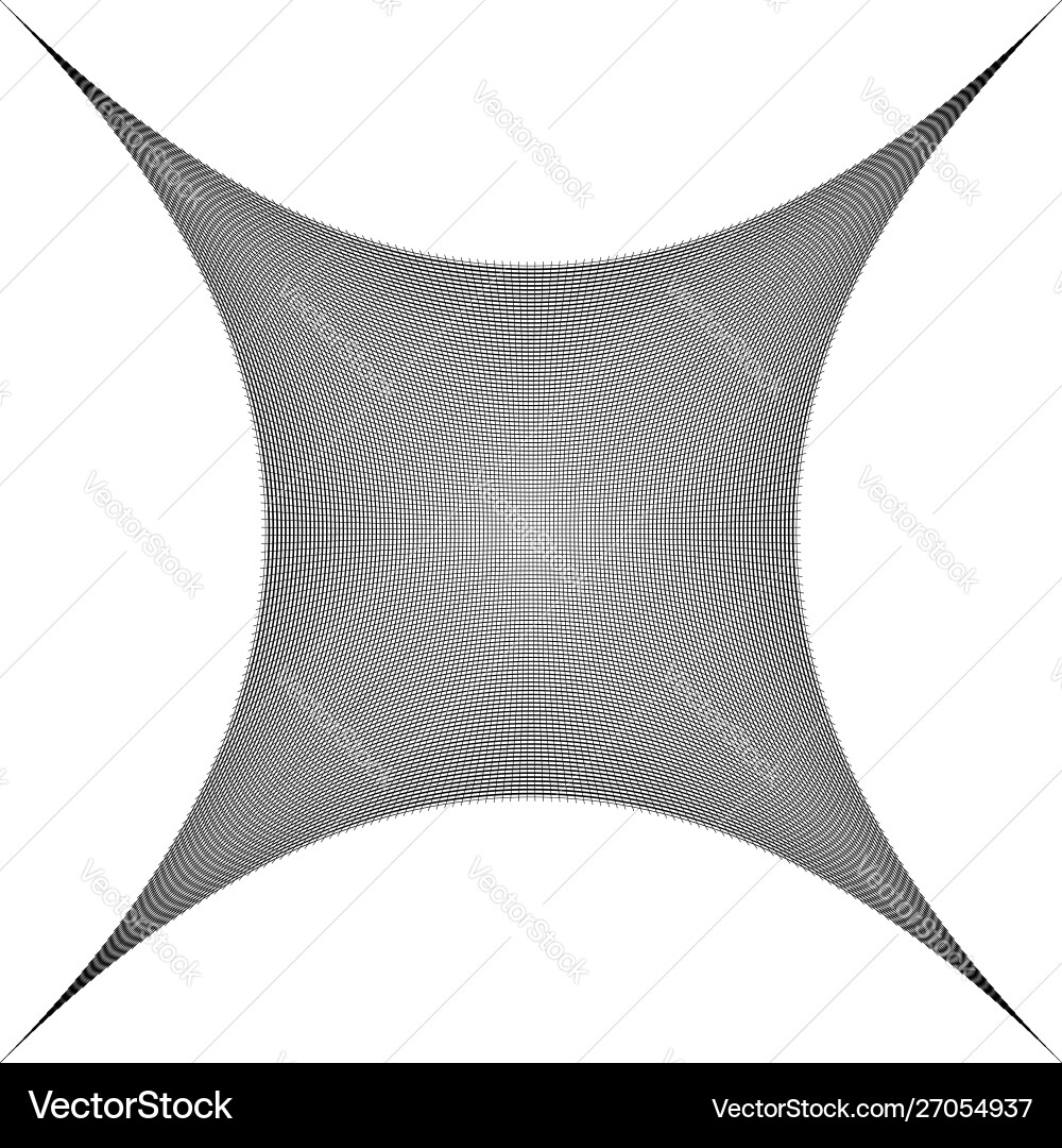 Indented curved mesh grid array thin lines Indented curved mesh grid array thin lines vector image