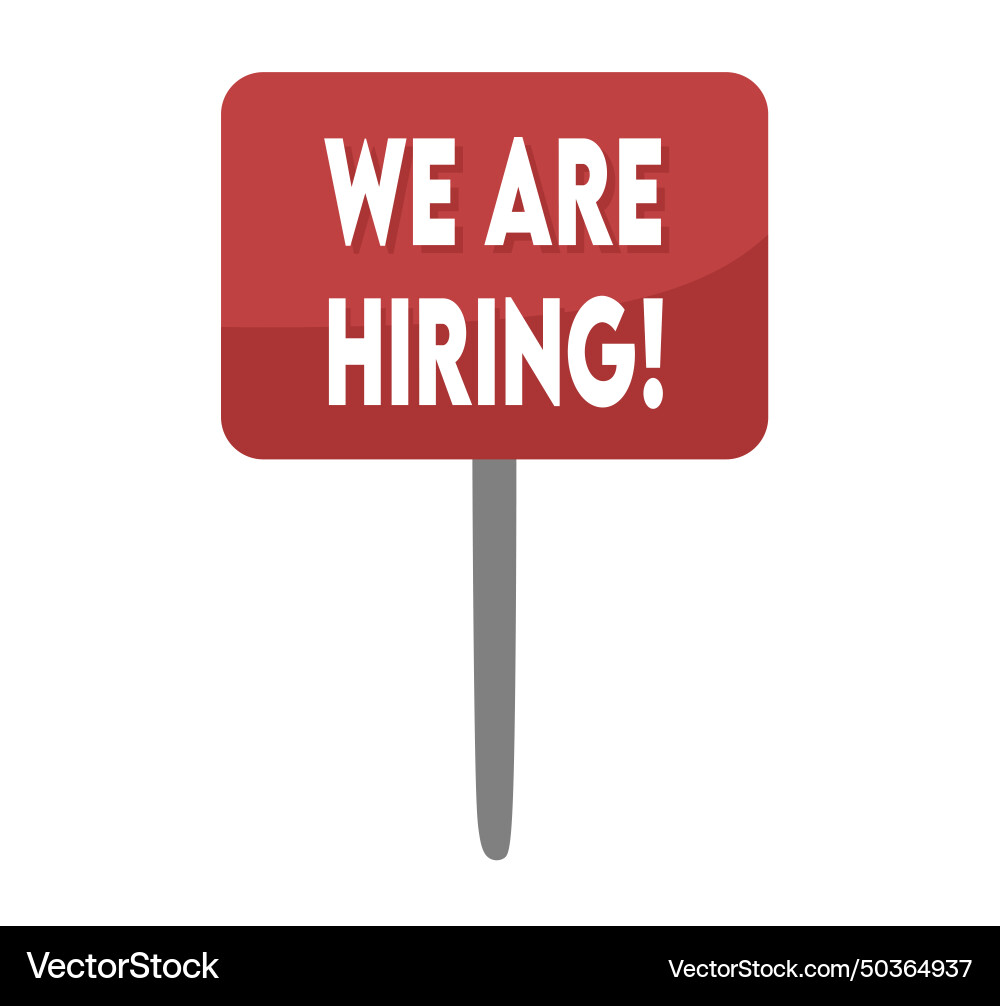 Job vacancy we are hiring join our team Vector Image
