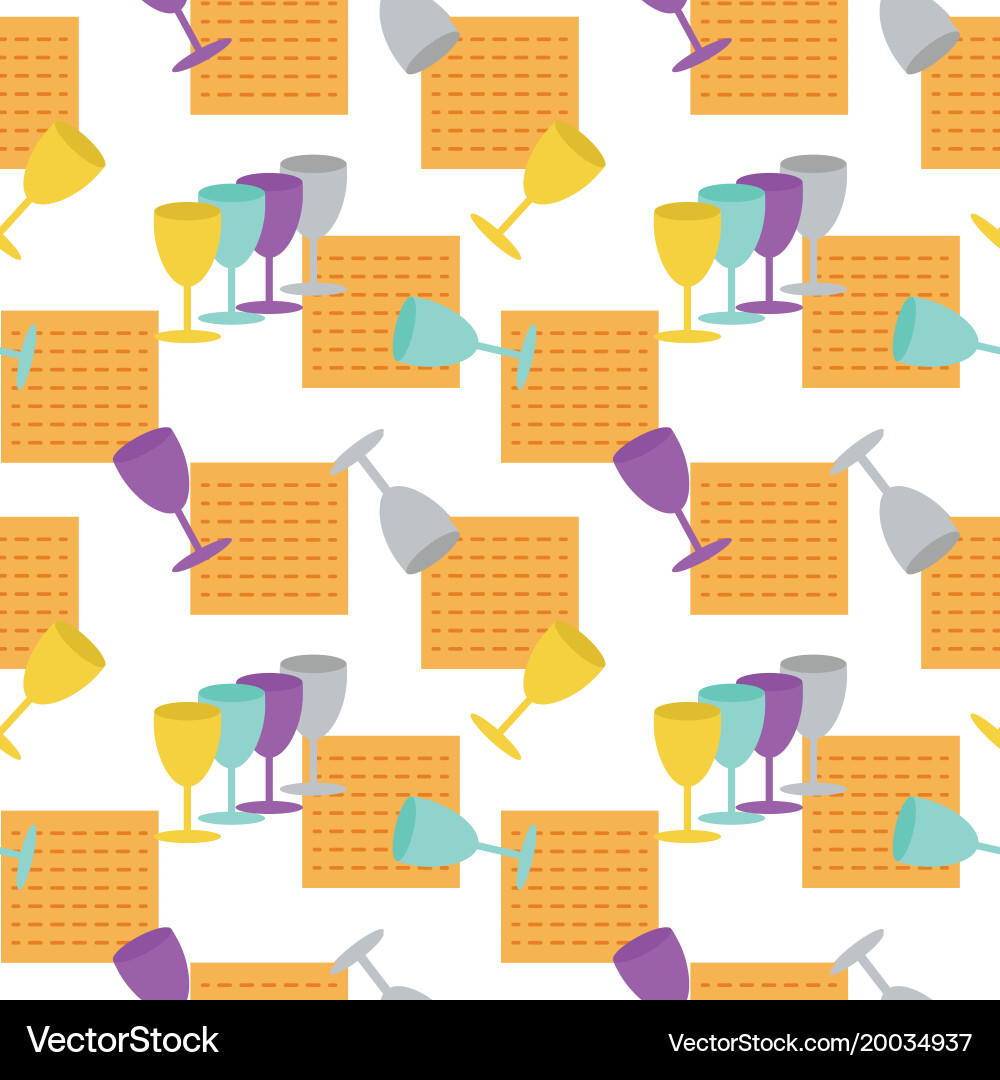 Passover seamless pattern background vector image