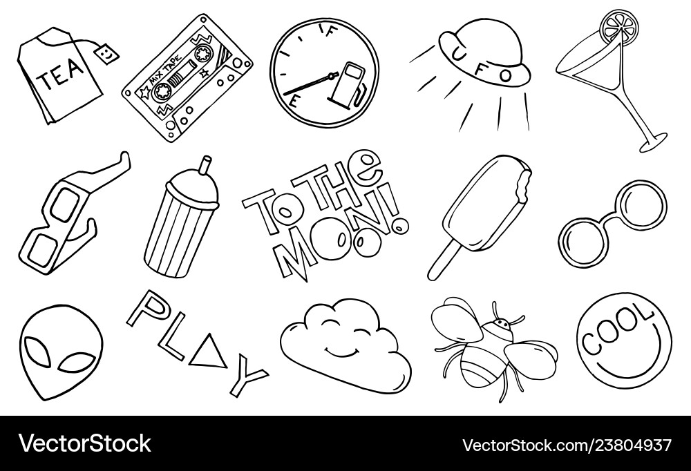 Patch set on white background Patch set on white background vector image