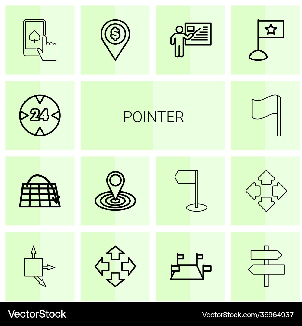 Pointer icons vector image