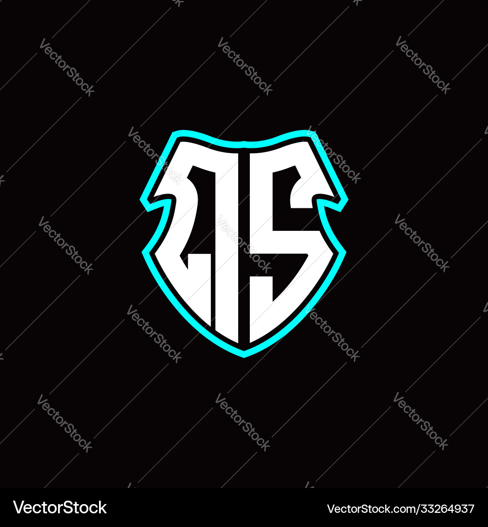 Q s initial logo design with a shield shape Q s initial logo design with a shield shape vector image