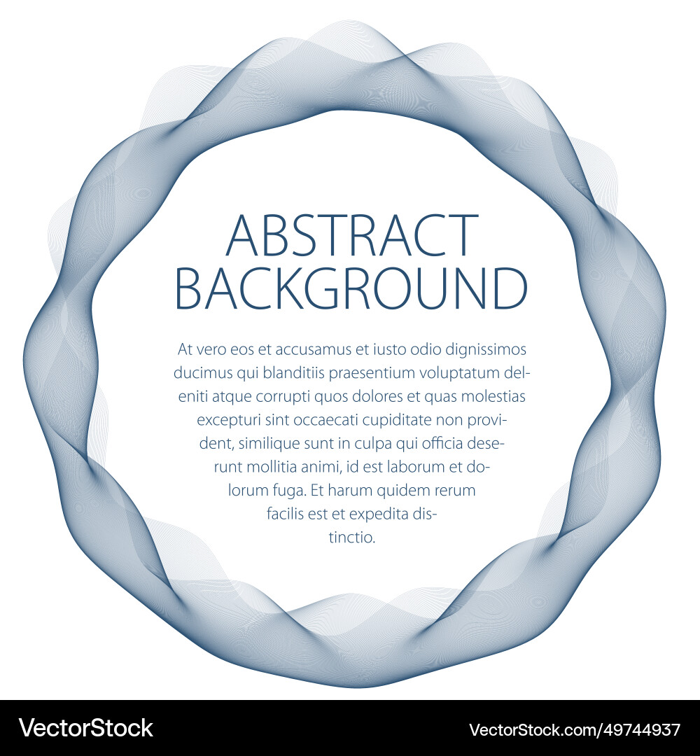 Round smooth linear frame of wavy lines abstract Round smooth linear frame of wavy lines abstract Vector Image