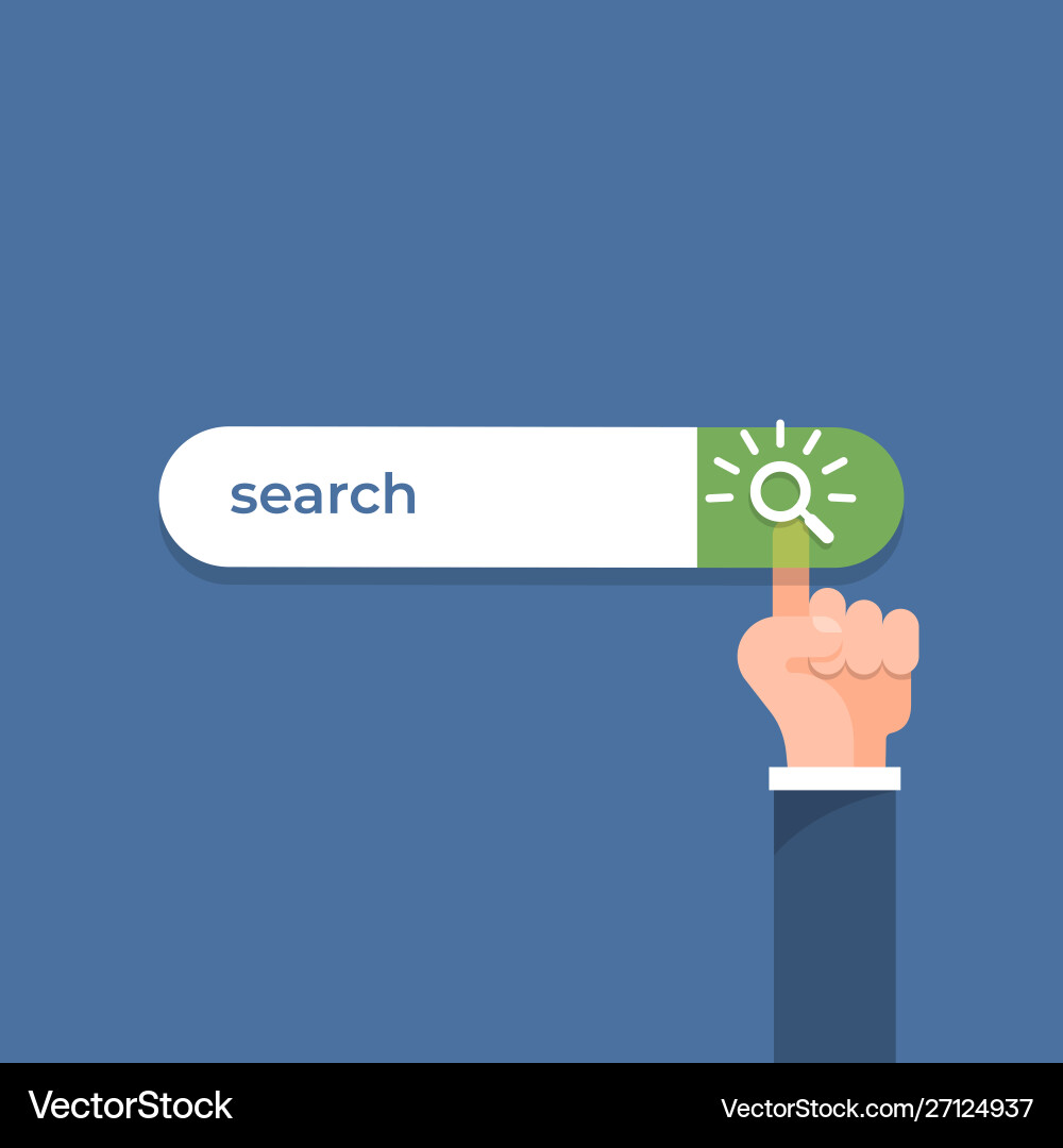 Search Bar Click Vector Image