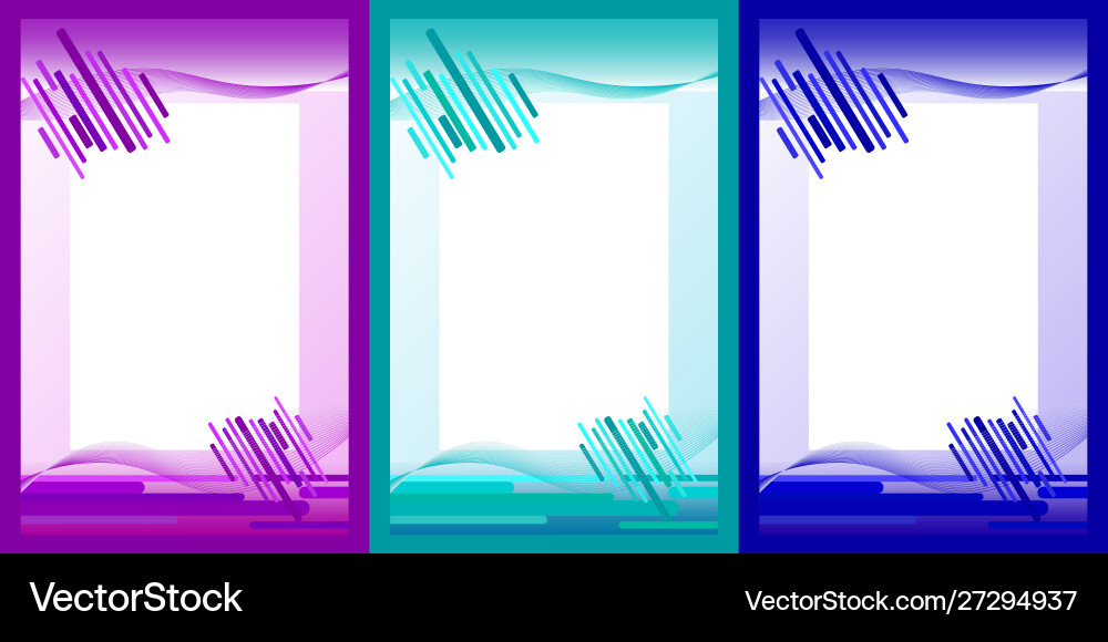 Set multicolored geometric patterns Vector Image