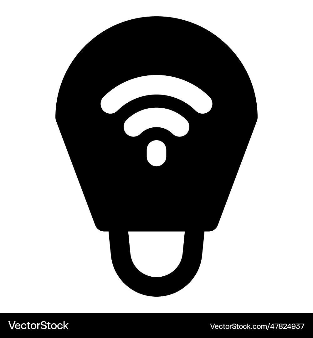 Smart bulb with lighting control functionality vector image