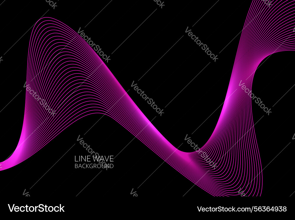 Abstract dynamic line wave background vector image