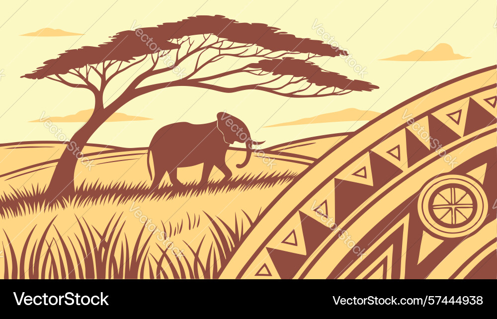 Abstract horn with dynamic geometric patterns vector image