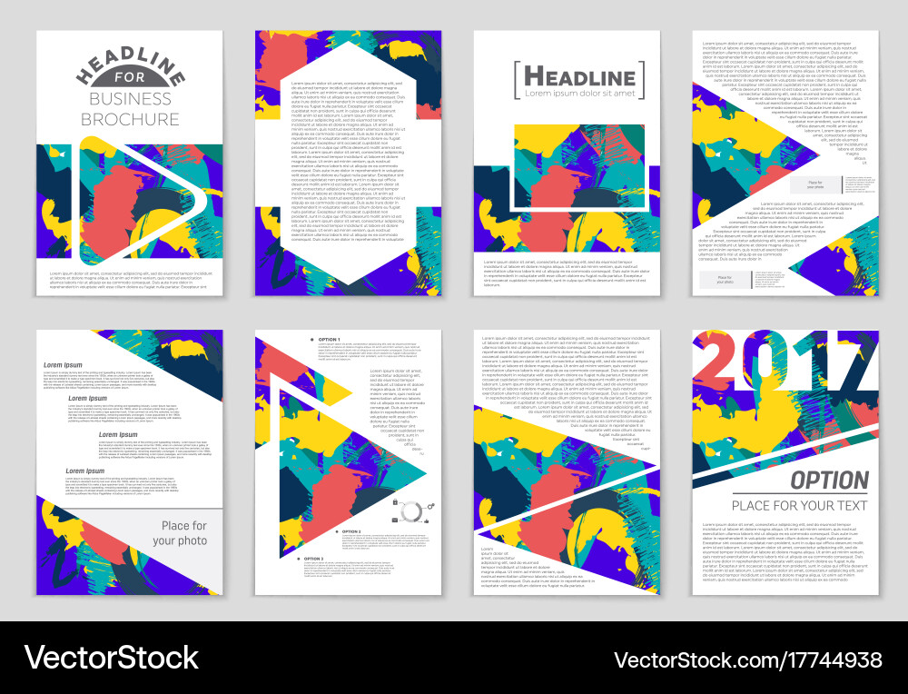 Abstract layout background set for art Vector Image