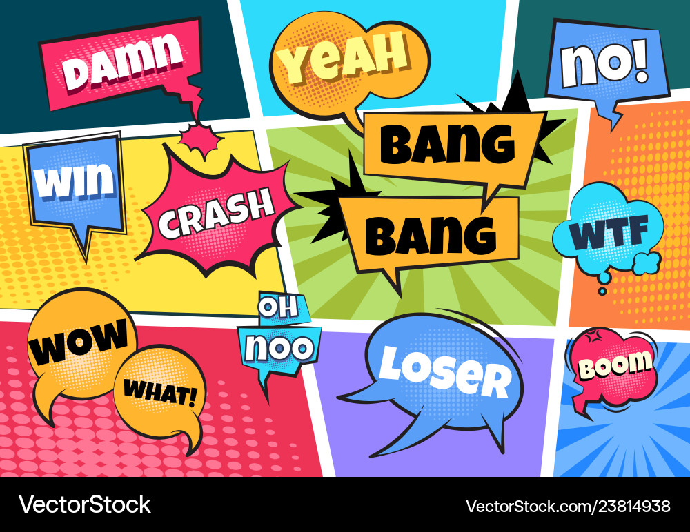 Comic Sprechblasen Cartoon Pop Kunst Wolken Comic Sprechblasen Cartoon Pop Kunst Wolken vektorbild