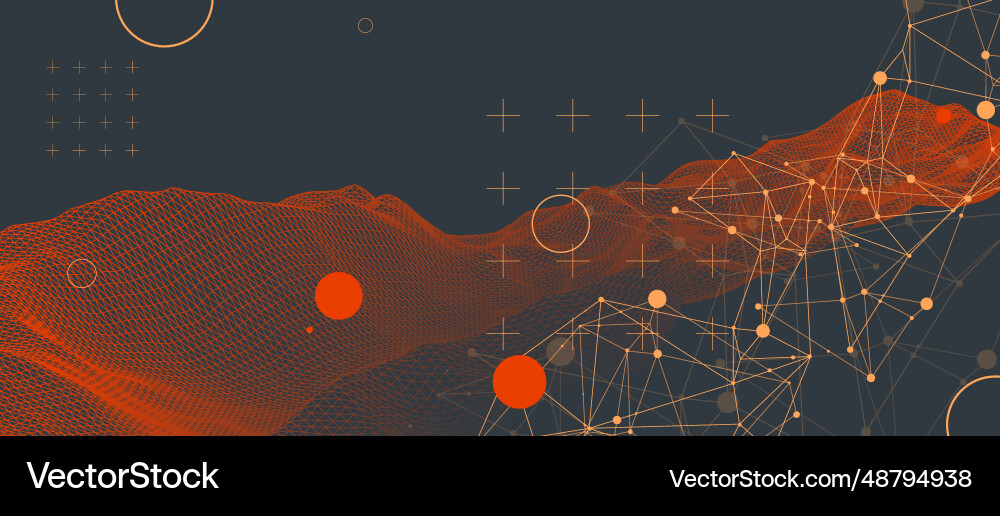 Complex Network Background Vector Image