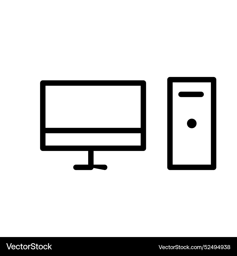 Computer icon set technology and device vector image
