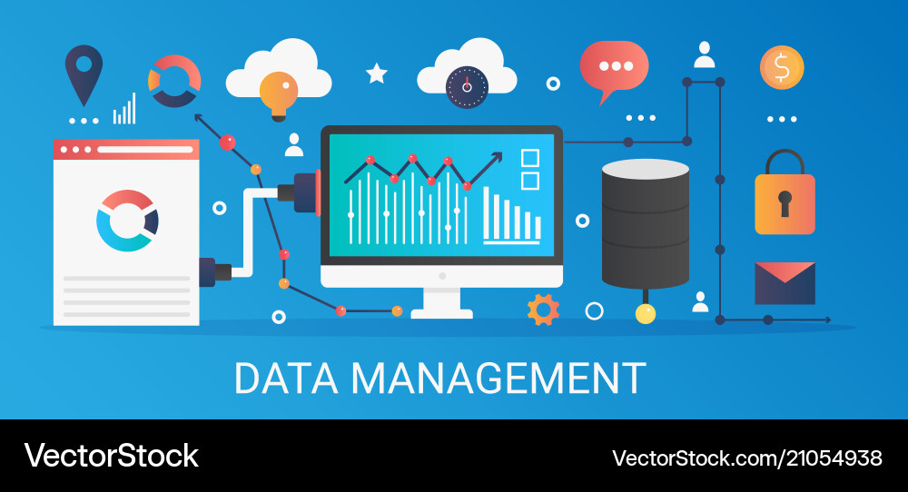 Data Management & Analytics vector image