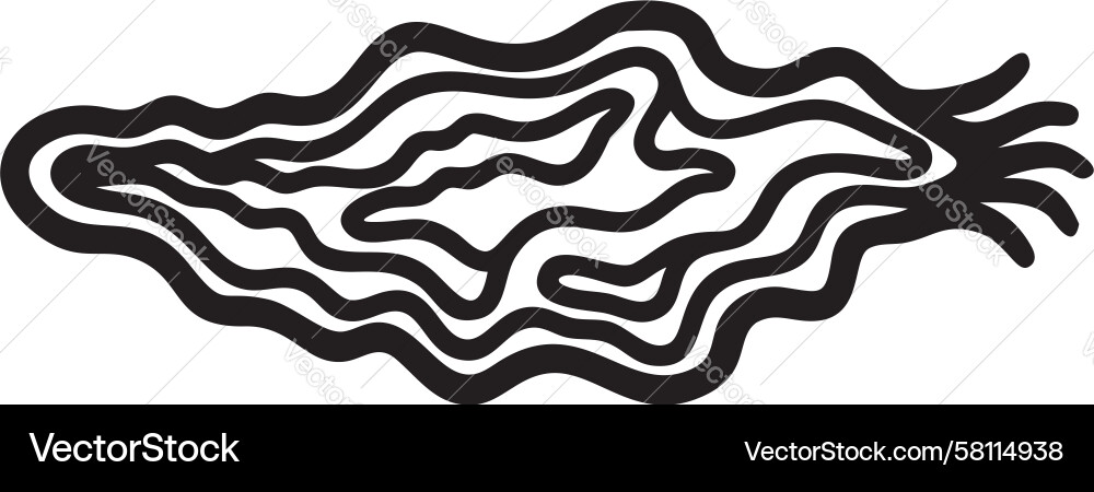 Dynamic Black Flow Wave Pattern Vector Image