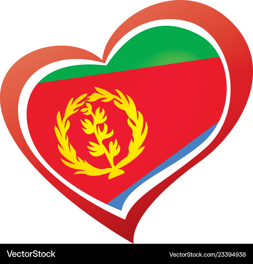 Eritrea flag on a white Vector Image