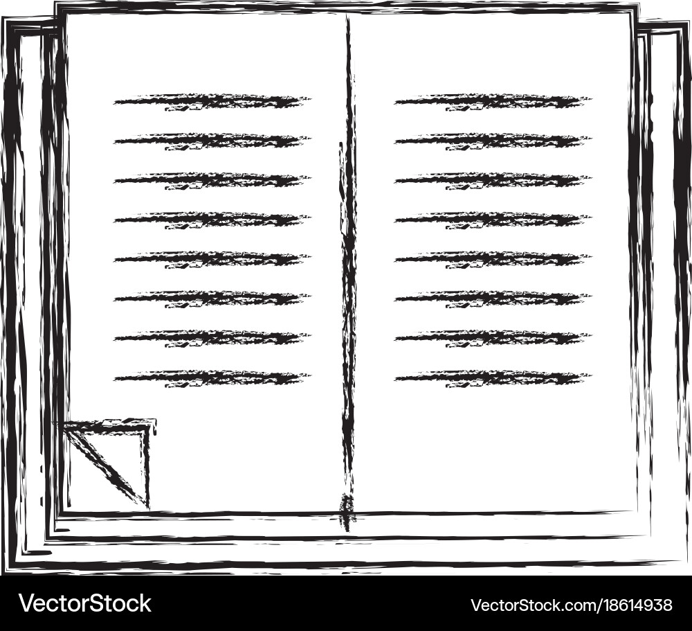 Figure education book object to learn knowledge vector image