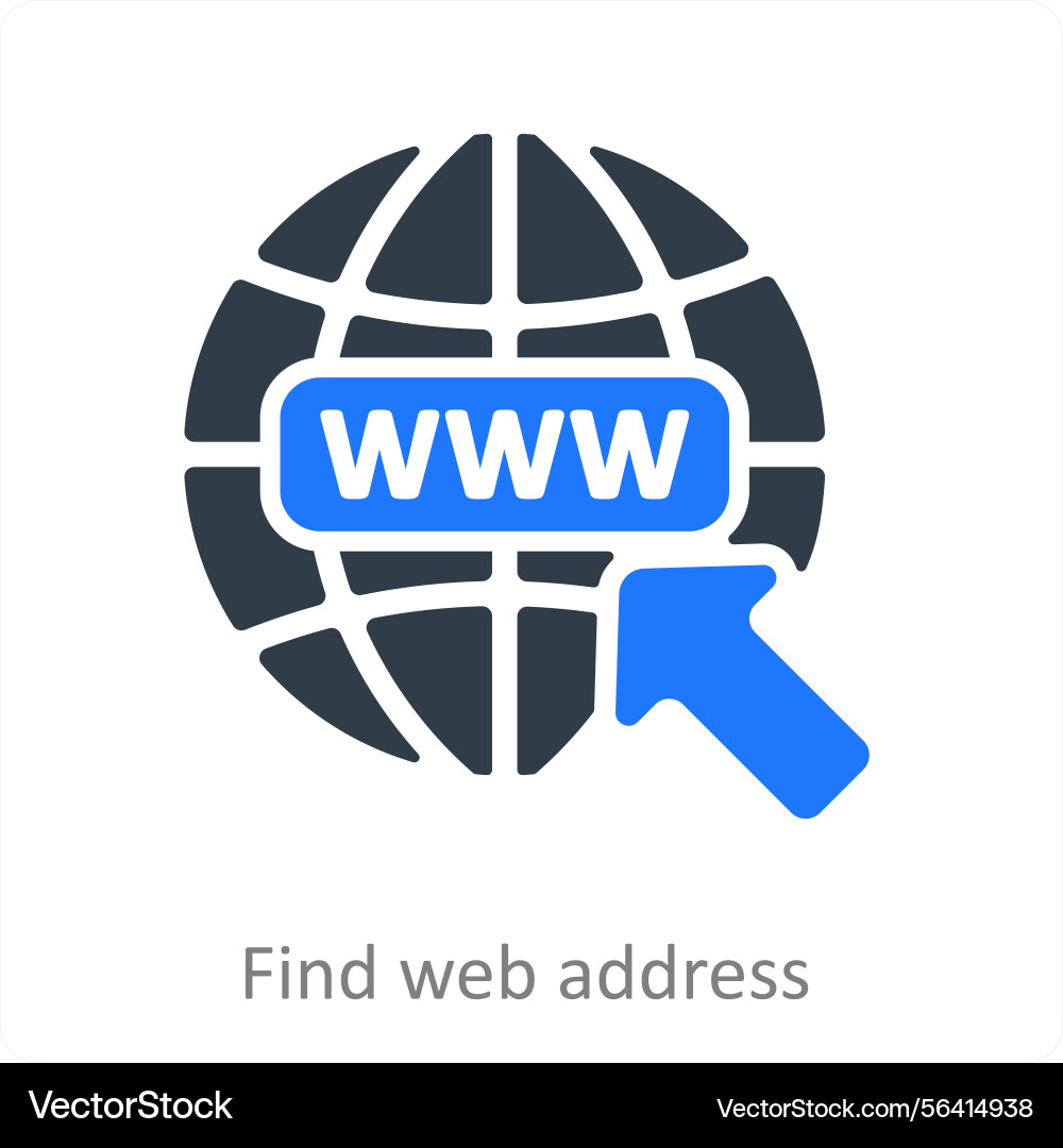 Find web address icon concept Vector Image