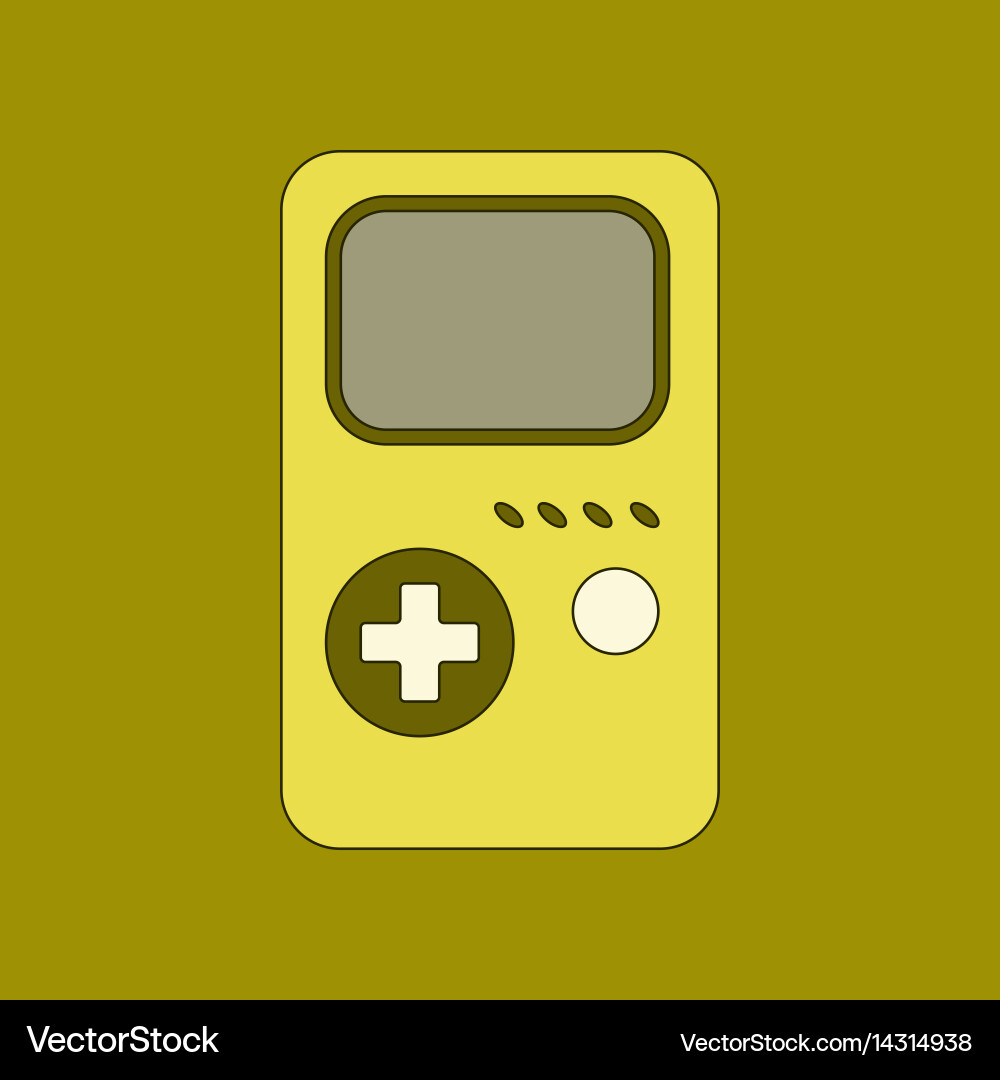 Flat icon on background game console vector image