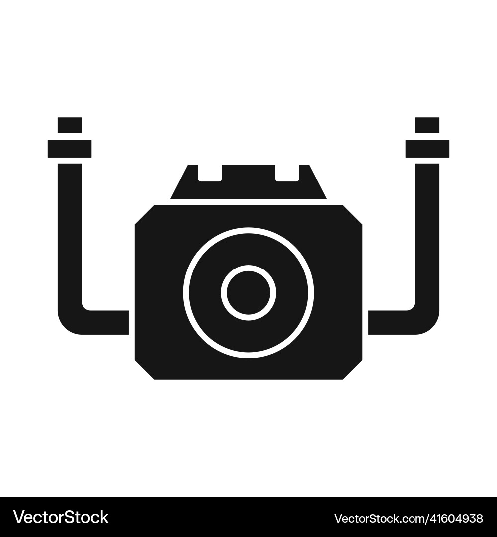 Isolated object of waterproof and camera sign web vector image