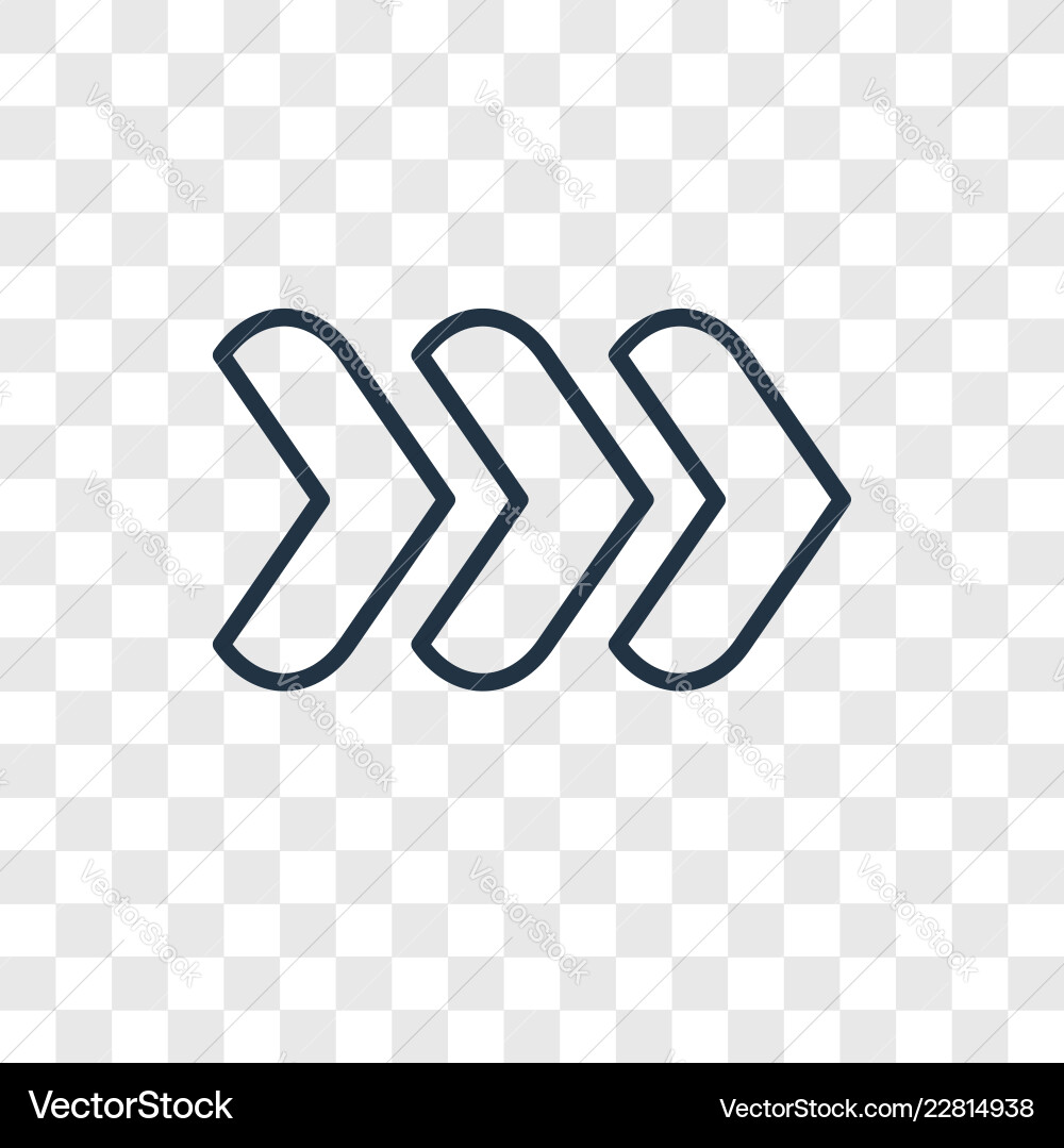 Next concept linear icon isolated on transparent vector image