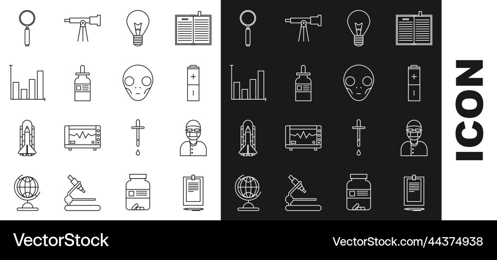 Set line clipboard with document assistant Set line clipboard with document assistant vector image