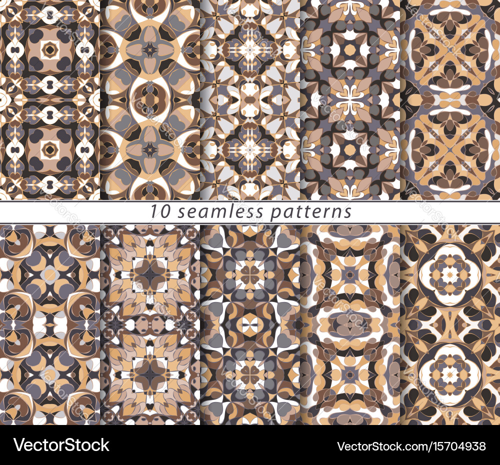 Set of seamless pattern vector image