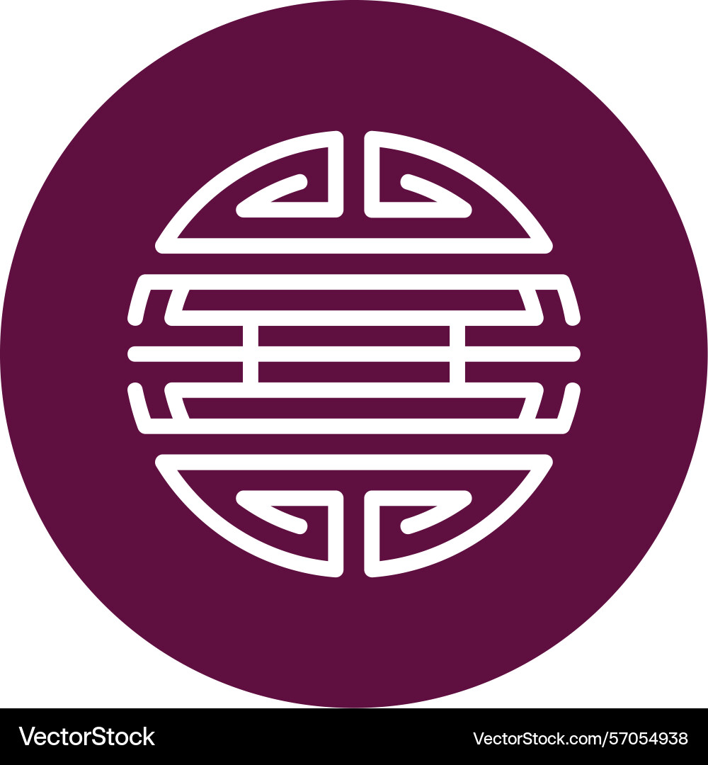 Shou character line circle style icon design Vector Image