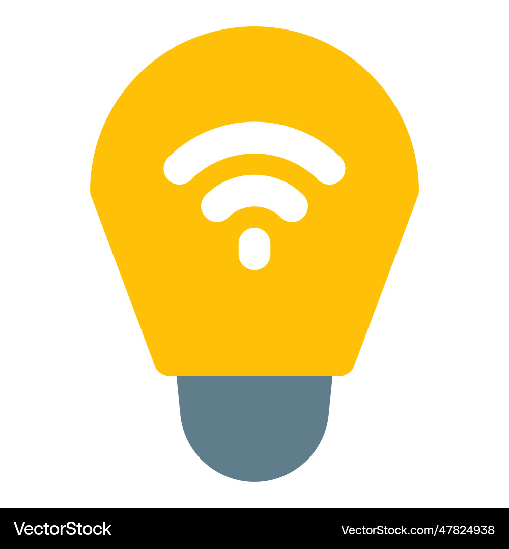 Smart bulb with lighting control functionality vector image