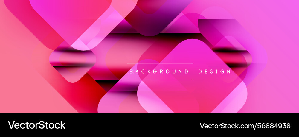 Vibrant abstract shapes overlap creating dynamic Vector Image