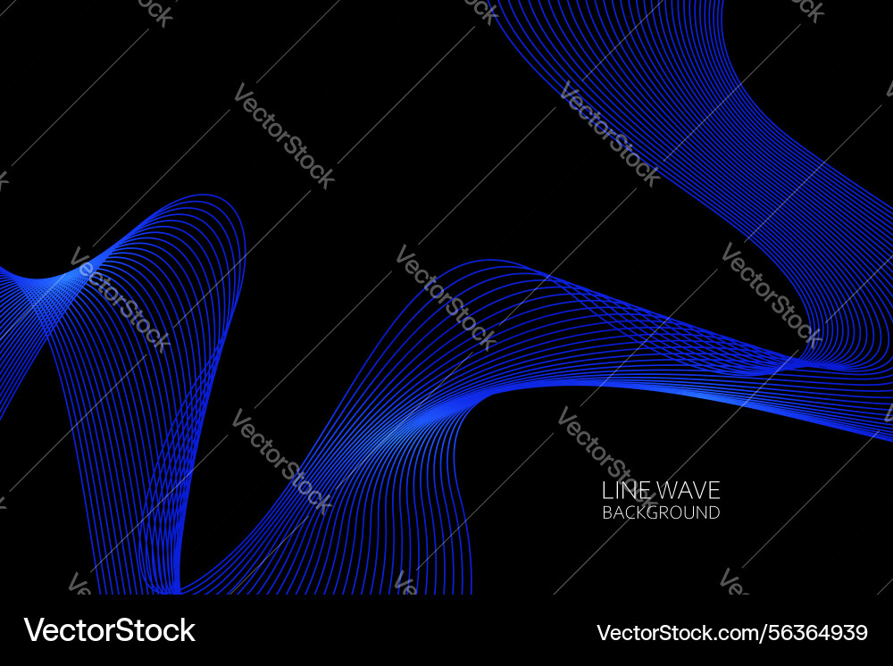 Abstract dynamic line wave background vector image