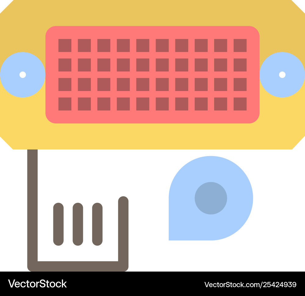 Adapter connection data input flat color icon Adapter connection data input flat color icon vector image