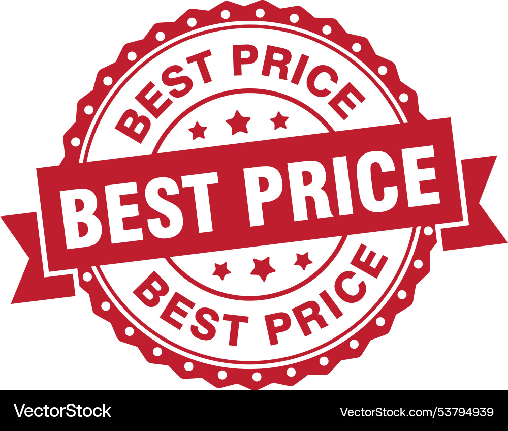 Best price tag design template for rounded shape vector image