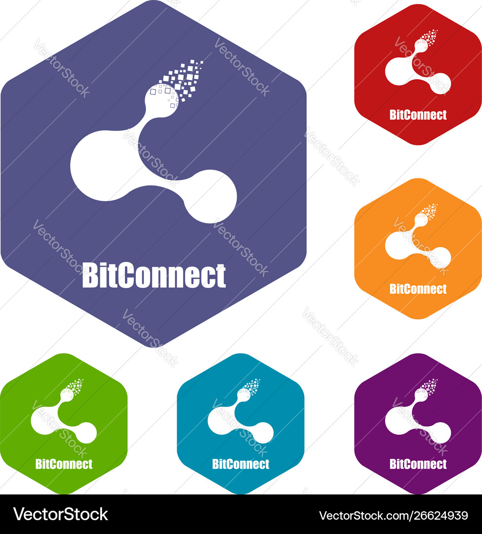Bitconnect icon simple style Vector Image