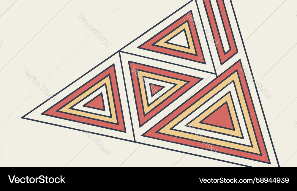 Bold geometric triangular pattern with striking Vector Image