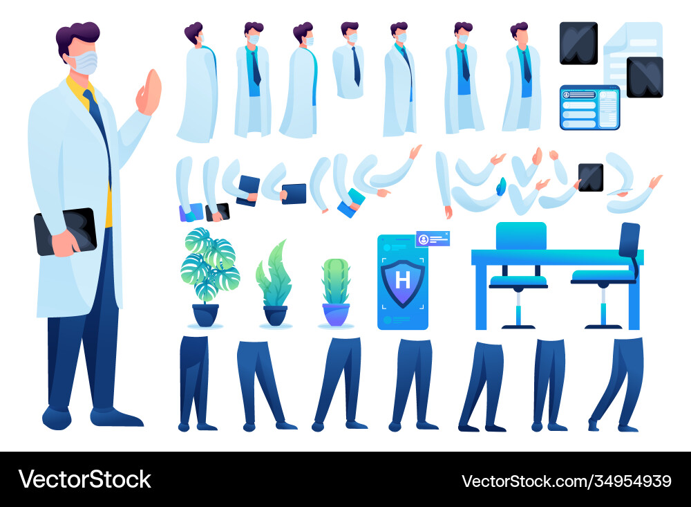 Constructor create your own doctor character vector image