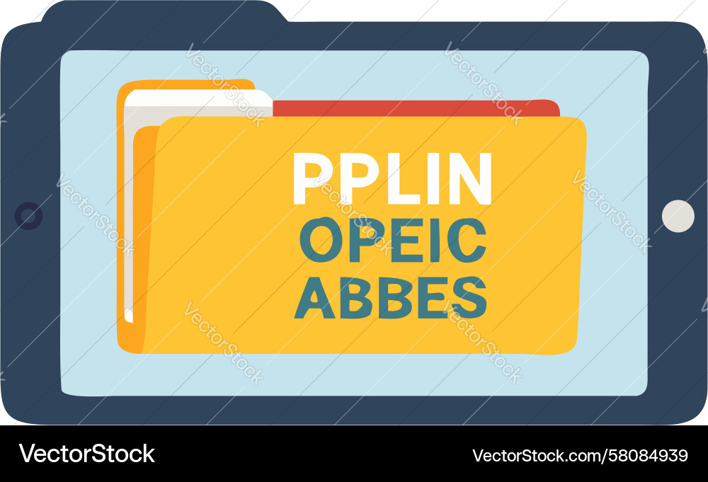 Digital Application Form Tablet Vector Image